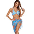 Three Piece Mesh Tummy Control Bikini Short Swimsuit