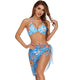 Three Piece Mesh Tummy Control Bikini Short Swimsuit