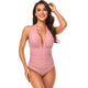 Halter V-Neck Belly Control Sling One Piece Swimsuit