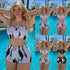 Tie Dye Bikini & High Waist Shorts Swimsuit