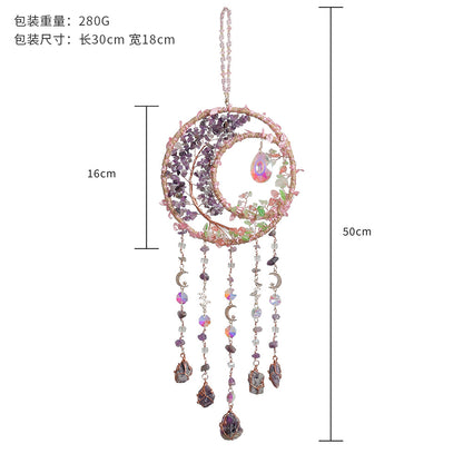 ❤️‍🔥Handmade Natural crystal gravel handmade tree of life pendant