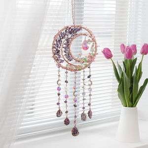 ❤️‍🔥Handmade Natural crystal gravel handmade tree of life pendant