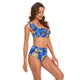 Ruffles Split High Waist Top Tie Bikini Set Swimsuit