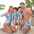 🎉Spring Sale 50% Off - Family Matching Blue Flower Printed Swimsuits