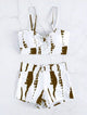 Tie Dye Bikini & High Waist Shorts Swimsuit