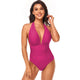 Halter V-Neck Belly Control Sling One Piece Swimsuit