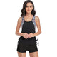 Printed Strappy T-Back Push Up Tankini Top with Shorts