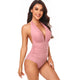 Halter V-Neck Belly Control Sling One Piece Swimsuit