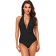 Halter V-Neck Belly Control Sling One Piece Swimsuit