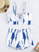 Tie Dye Bikini & High Waist Shorts Swimsuit