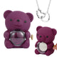 Engraved Heart Necklace - With Real Rose Bear Giftbox