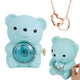 Engraved Heart Necklace - With Real Rose Bear Giftbox