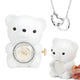 Engraved Heart Necklace - With Real Rose Bear Giftbox