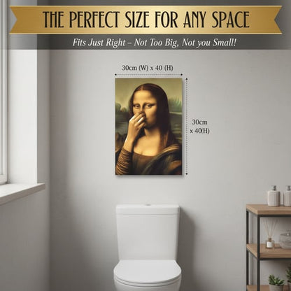 2026 BIG Sale-$9.9🔥Holding Nose Bathroom Canvas Art（Frame not included）