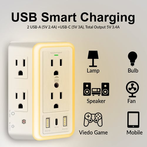 ✨ Multi Plug Outlet Surge Protector