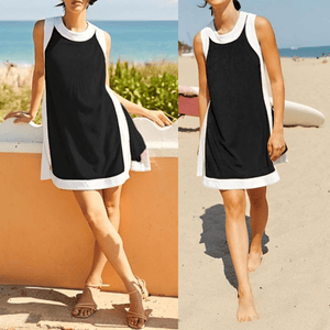 ⏰Hot Sale-Women's Casual Color Block Sleeveless Tops Matching Shorts with Pockets(Buy 2 Free Shipping)