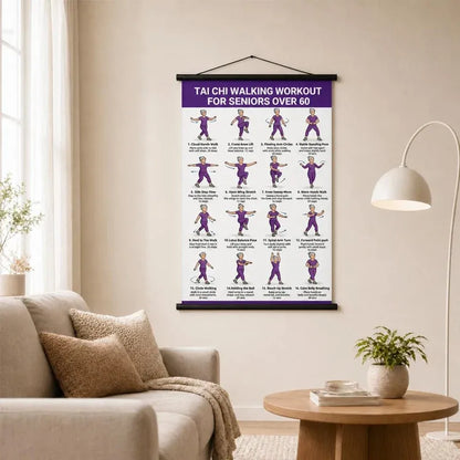 🧓📋 Tai Chi Workout Poster for Seniors – 16 illustrated exercises, standing or seated, large text – easy to follow. 💪 - Image 6