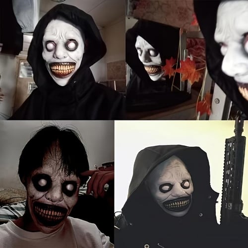 Scary Zombie Mask Set 🎭 Halloween Costume Accessory | Creepy Clown & Demon Design 👹 Lightweight & Breathable Plastic | Haunted House Party Essential 🎃