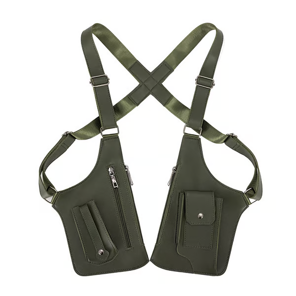 🔫 Unisex Premium Leather Shoulder Bag - Adjustable Underarm Strap