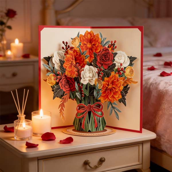 🏆65K+ SOLD! 💌 Forever-Blooming 3D Flower Pop-Up Card– Personalized Love Message & Everlasting Bloom 🎁