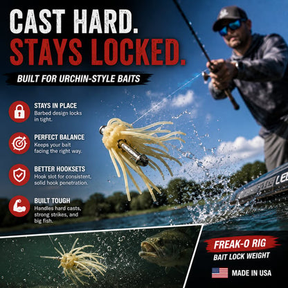 Freak-O Rig for Urchin-Style Soft Plastics 17mm - 5 Per Package