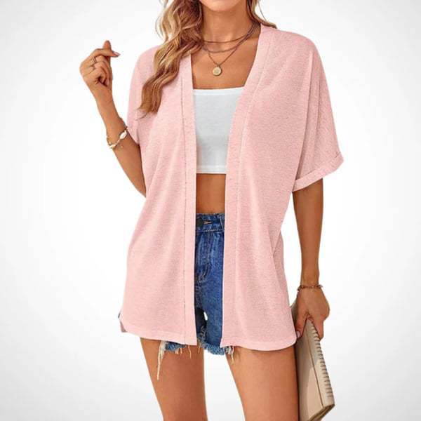 Women's Lightweight Cardigan 2026 Summer ☀️ Short Sleeve Open Front Beach Coverup 🏖️ Vacation Outdoor Fun Knitwear ✨ Comfort Casual Loose Minimalist Basic Knitting Batwing Shortsleeve Tops 👕 Womenswear