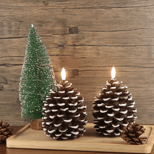 2025 HOT SELL-Flameless Pinecone Candles Battery Operated
