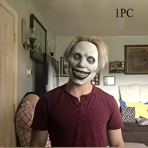 Scary Zombie Mask Set 🎭 Halloween Costume Accessory | Creepy Clown & Demon Design 👹 Lightweight & Breathable Plastic | Haunted House Party Essential 🎃
