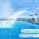 Solar Pool Fountain with Lights Dual Arc - Above/Inground Pool Fountain Lights with Remote Control