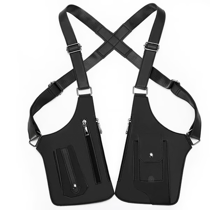 🔫 Unisex Premium Leather Shoulder Bag - Adjustable Underarm Strap