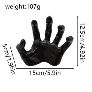 🏆Flash Sale⚡Life-Size Creepy Hands Wall Decor – 3-Piece Set with LED Candles for Gothic Halloween