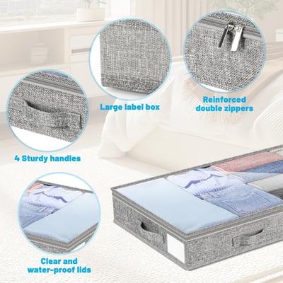 🛏️ Under Bed Storage Drawer 🔥