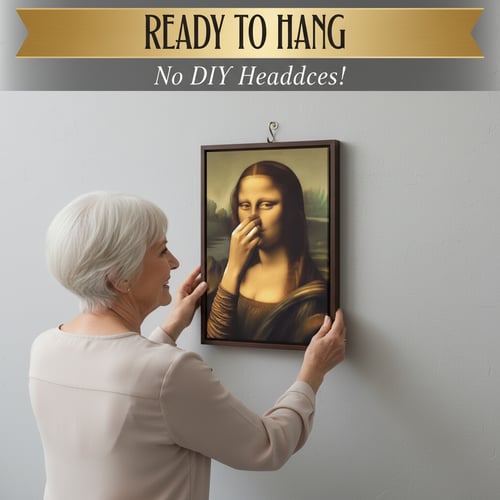 2026 BIG Sale-$9.9🔥Holding Nose Bathroom Canvas Art（Frame not included）