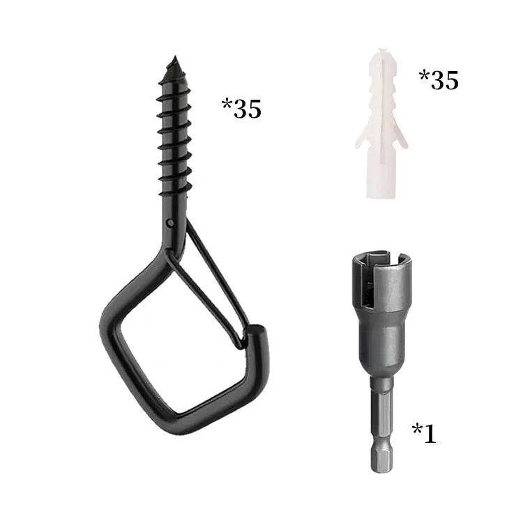 20PCS Windproof & Rust-Resistant🔧Safety Screw Durable Metal Ceiling Hook - Image 11