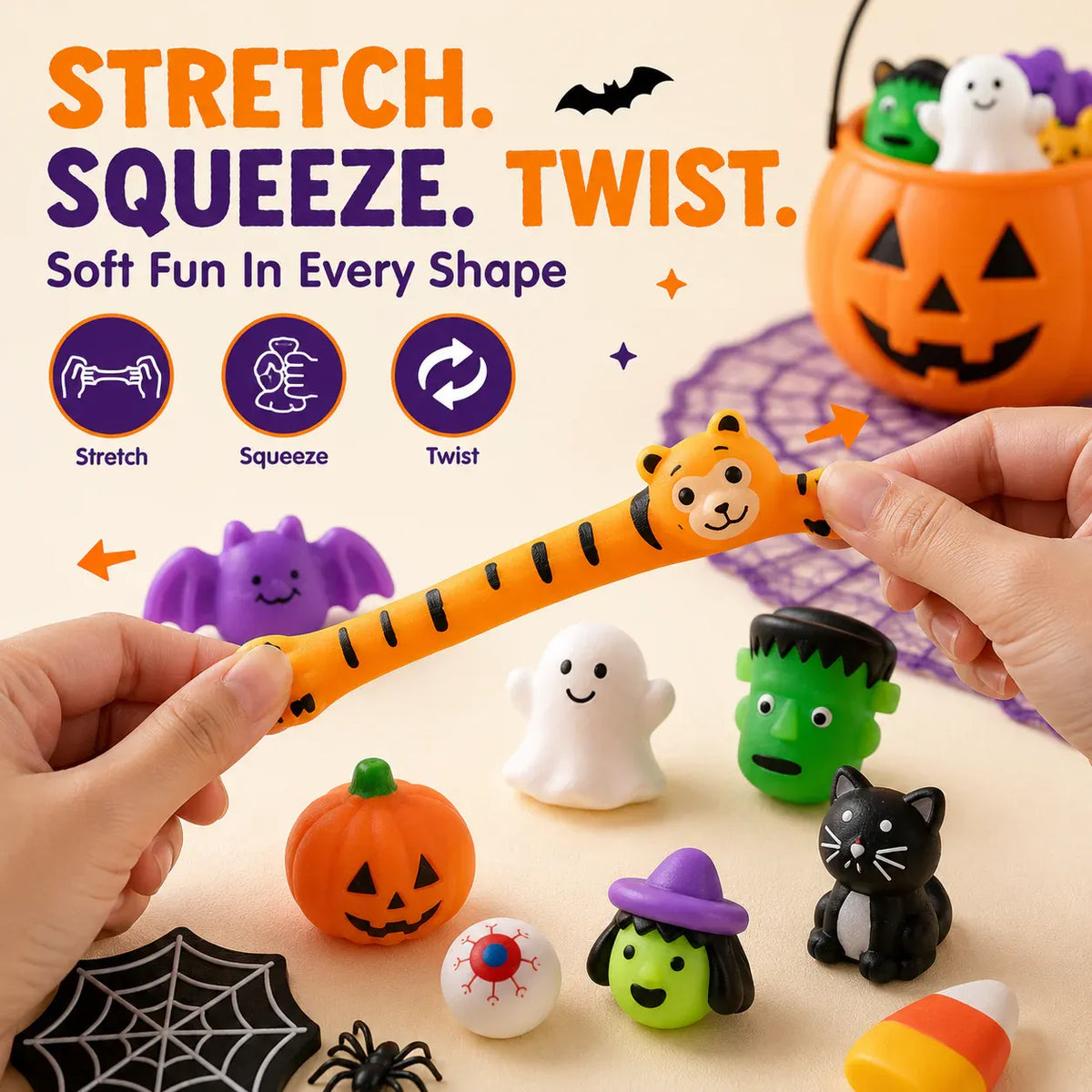 🎃 30PCS Halloween Mochi Squishy Toys - Image 3