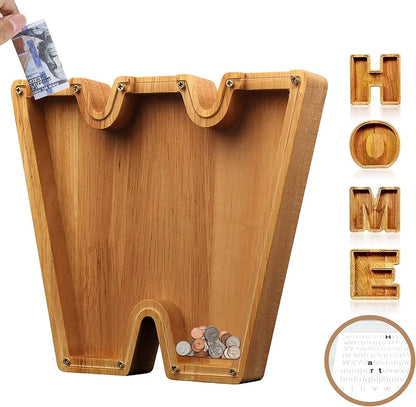 Piggy Bank-Wood Gift For Kids-Customizable name