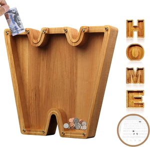 Piggy Bank-Wood Gift For Kids-Customizable name