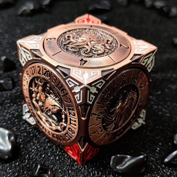 🏆Flash Sale⚡ 50K+ SOLD! Almost Gone-💥2026 New DND Fidget Spinner DICE: 7-in-1 Metal DND Dice Cube – 6-Sided Rotating Polyhedral Dice, Tabletop RPG Accessory for DMs and Player，Best gifts
