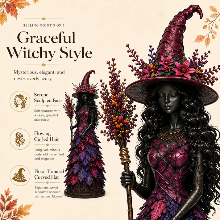 🔥LAST DAY 50% OFF - 🧙‍♀️Enchanted Autumn Witch Figurine(📦Buy 4 Free Shipping)