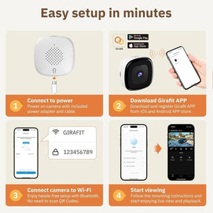 🔥🔥3MP 2K Window Camera,2.4GHz & 5GHz WiFi Indoor Cameras for Home Security with ChromaMax Al Color Night Vision