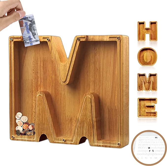 Piggy Bank-Wood Gift For Kids-Customizable name