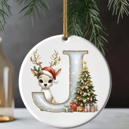 🎄Personalized Christmas Reindeer Letter Ornament🦌