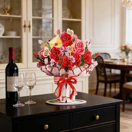 🏆65K+ SOLD! 💌 Forever-Blooming 3D Flower Pop-Up Card– Personalized Love Message & Everlasting Bloom 🎁