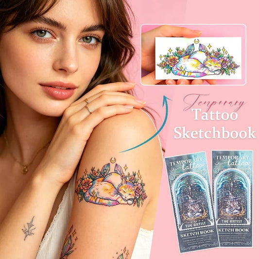 ✨🎨Temporary Tattoo Sketchbook – Tattoo Design Drawing Book