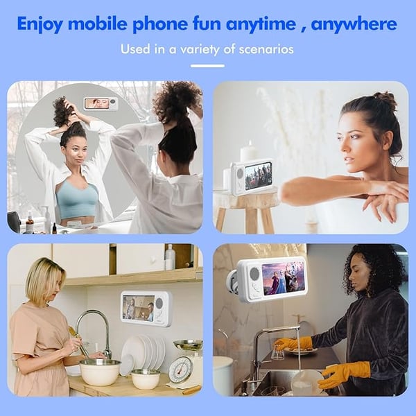 🔥Shower Phone Holder with Wireless Bluetooth Speaker