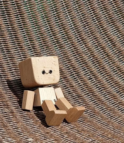 😆Shaking Feet Wooden Doll-Replaceable facial expressions
