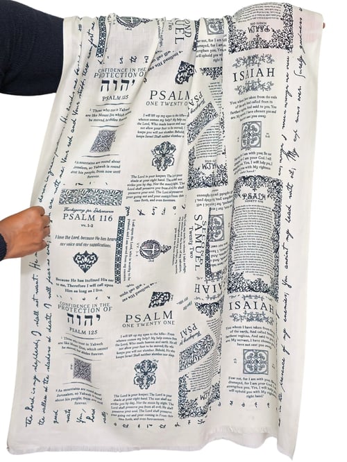 ✝️Protection Bible Verse Scarf, Yeshua Scripture Wrap🙏