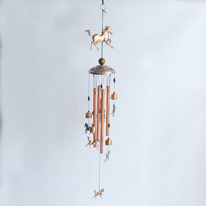 Pure hand-made Copper Horse wind chimes