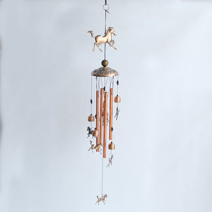 Pure hand-made Copper Horse wind chimes