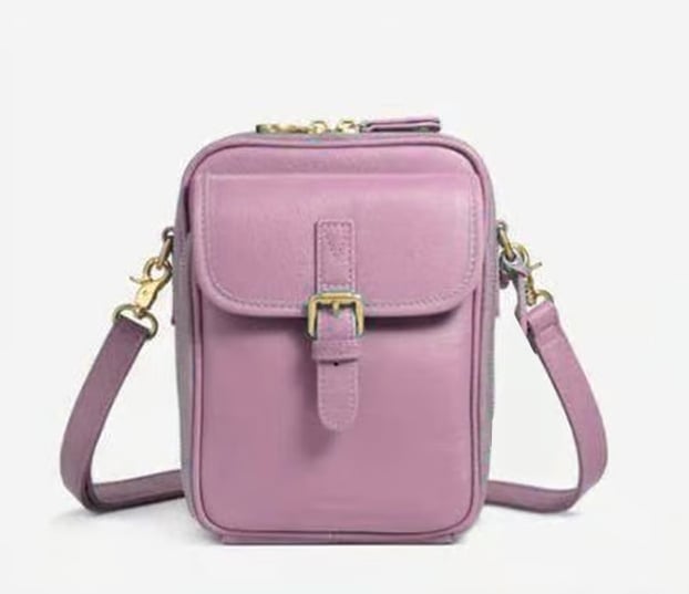 🔥Crossbody Leather Bag - Purple (New Colors)